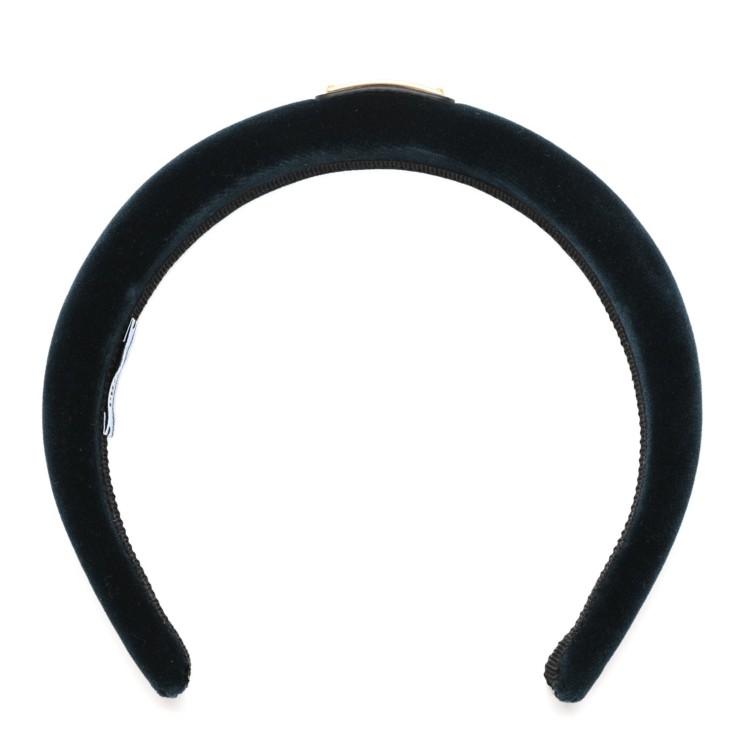 Prada Velvet Headband Petrolio