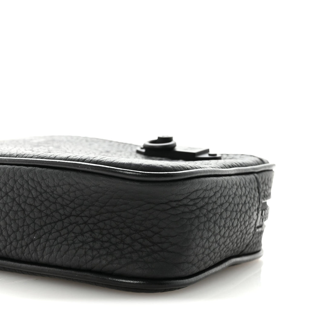 Louis Vuitton Taurillon Monogram Uniformes Solar Ray Soft Pochette Volga Belt Bag Black