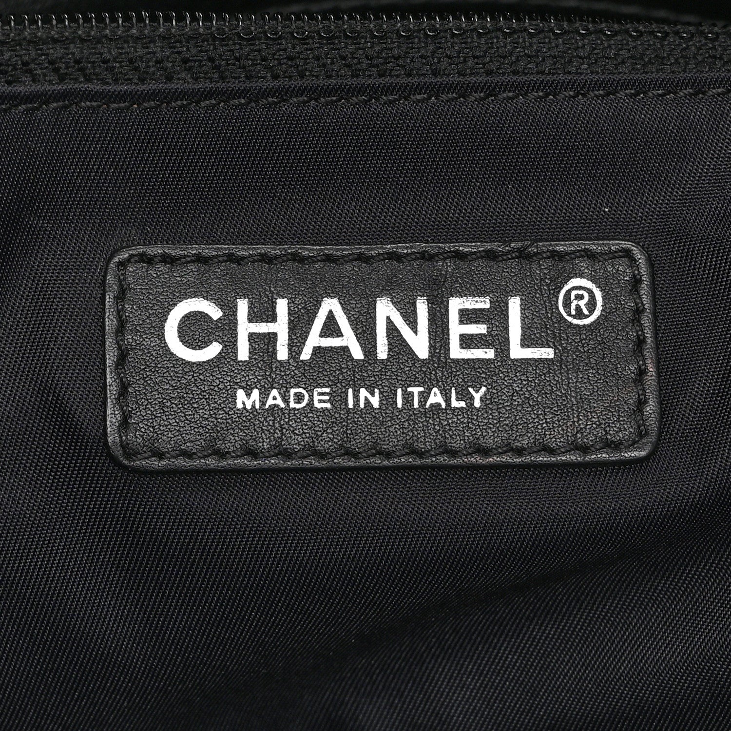 Chanel Coated Canvas Quilted Large Paris Biarritz Tote Black