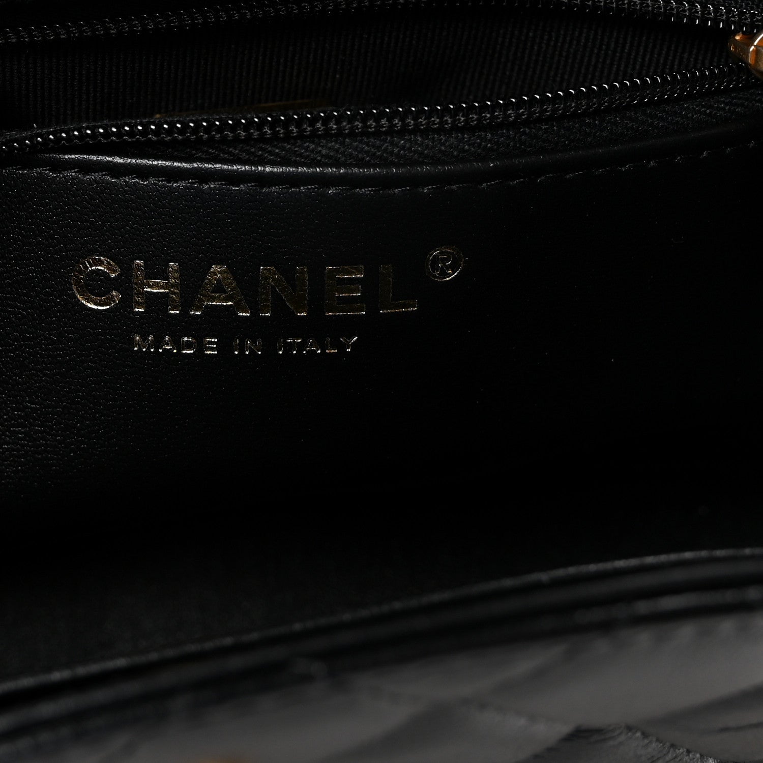Chanel Shiny Aged Calfskin Quilted Nano Kelly Shopper Black