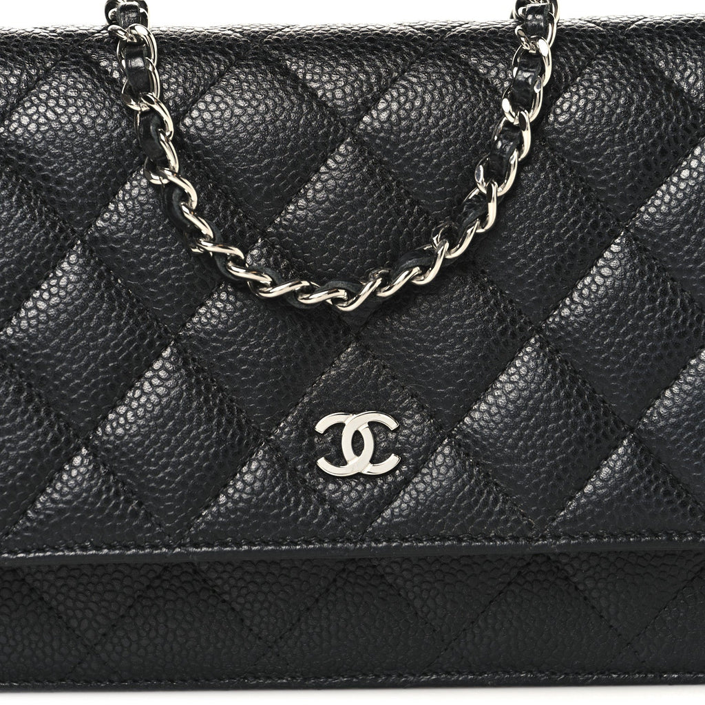 Chanel Caviar Quilted Wallet on Chain WOC Black
