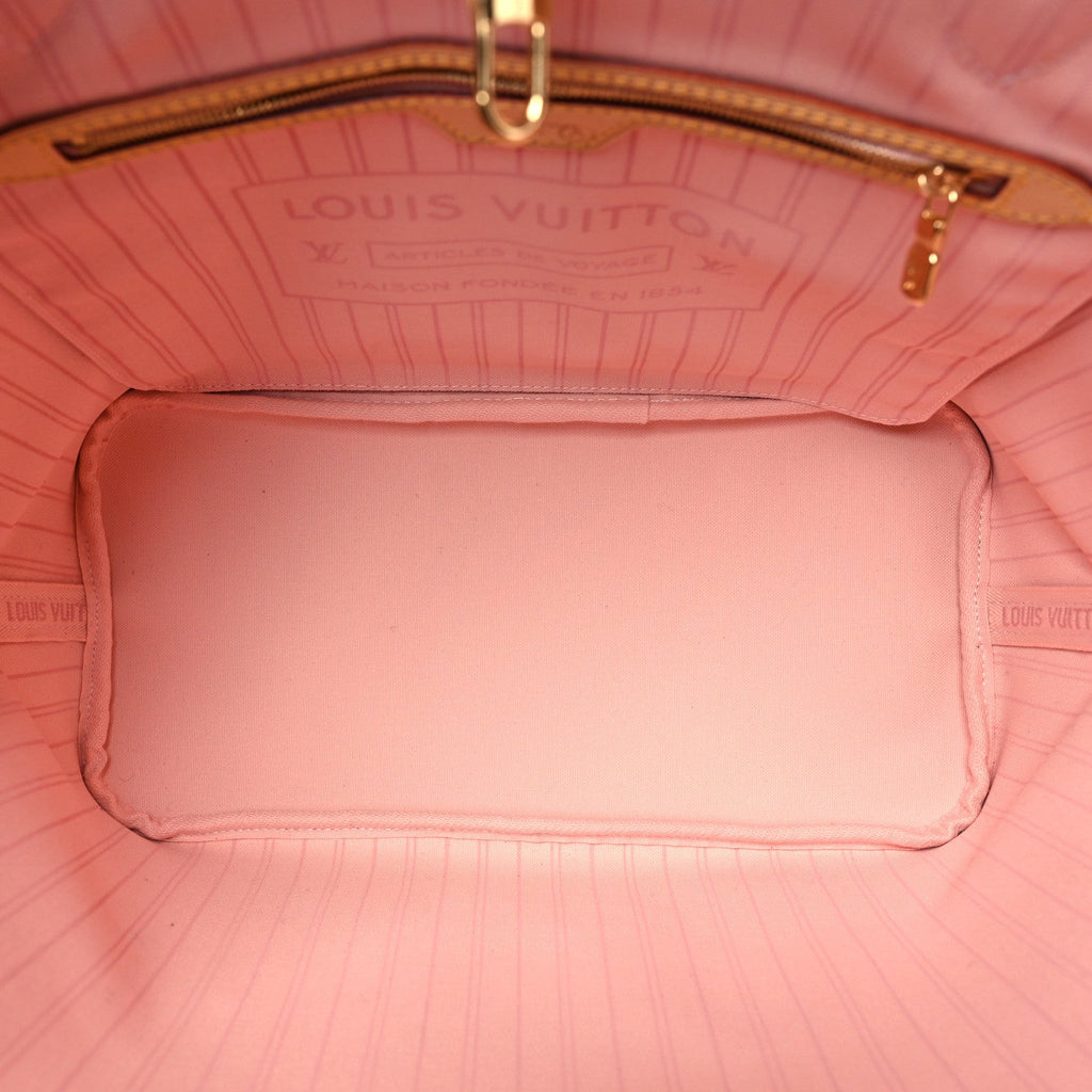 Louis Vuitton Damier Azur Neo Neverfull MM Rose Ballerine