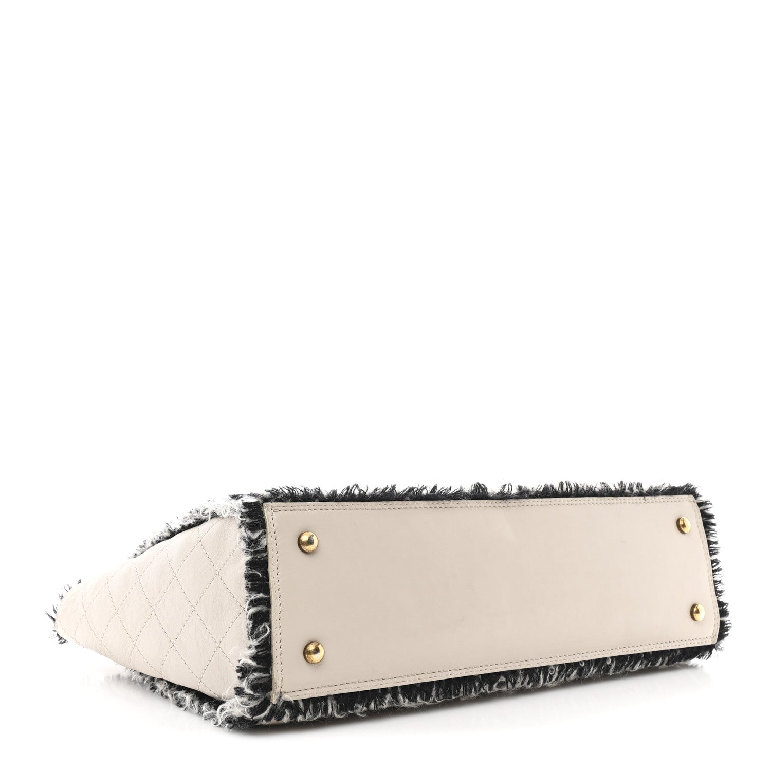 Chanel Tweed Calfskin Tweedy Shopping Tote Beige