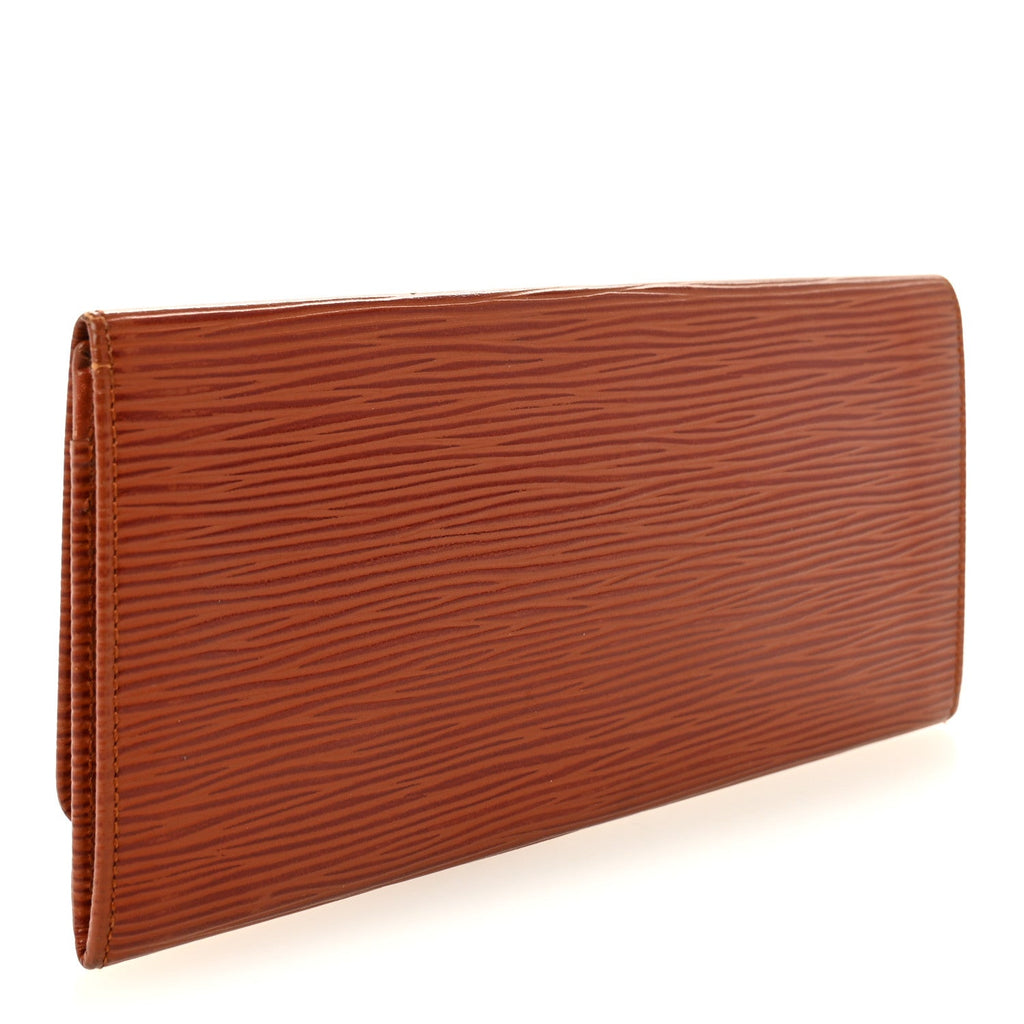 Louis Vuitton Epi Checkbook Holder Wallet Kenyan Fawn
