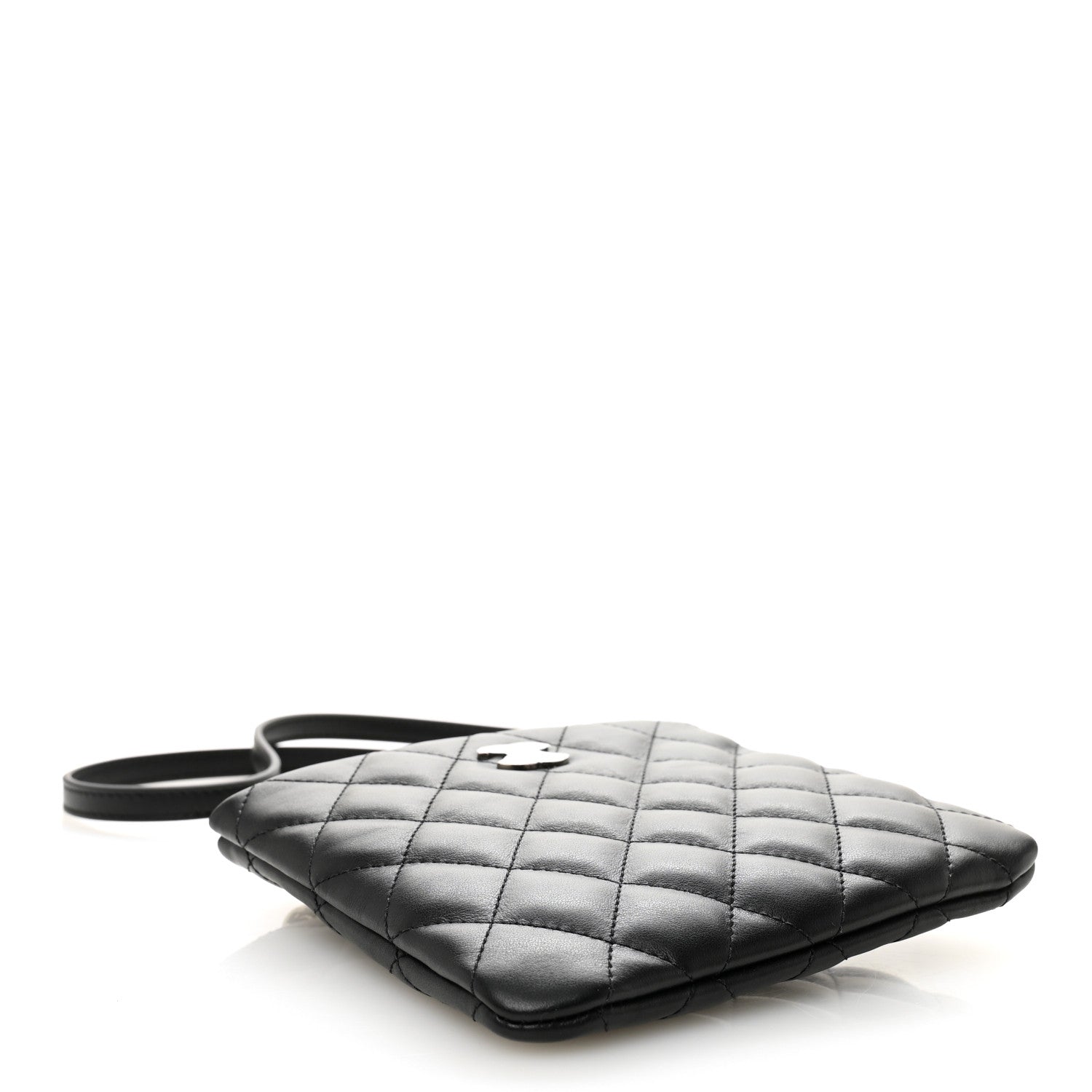 Chanel Lambskin Quilted Uniform Crossbody Bag Black