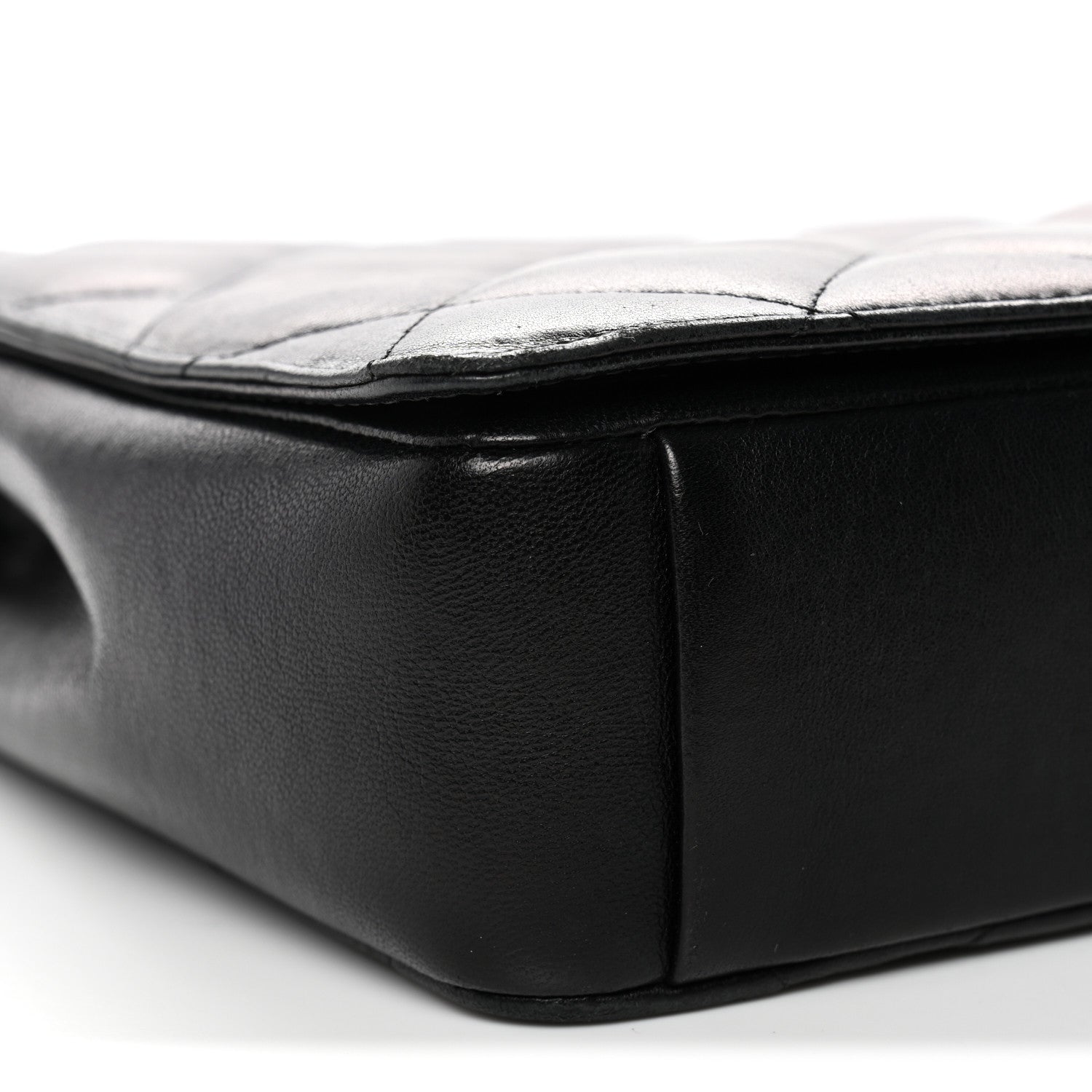 Chanel Lambskin Quilted Medium Diamond CC Flap Black
