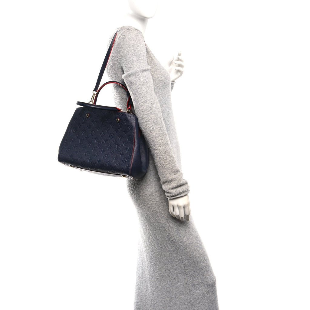 Louis Vuitton Empreinte Montaigne MM Marine Rouge