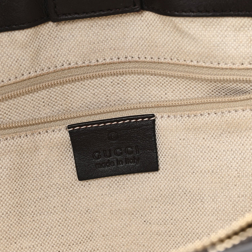 Gucci Guccissima Medium Sukey Top Handle Tote Chocolate