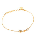 Louis Vuitton Metal Crystal Petit Louis Bracelet Gold