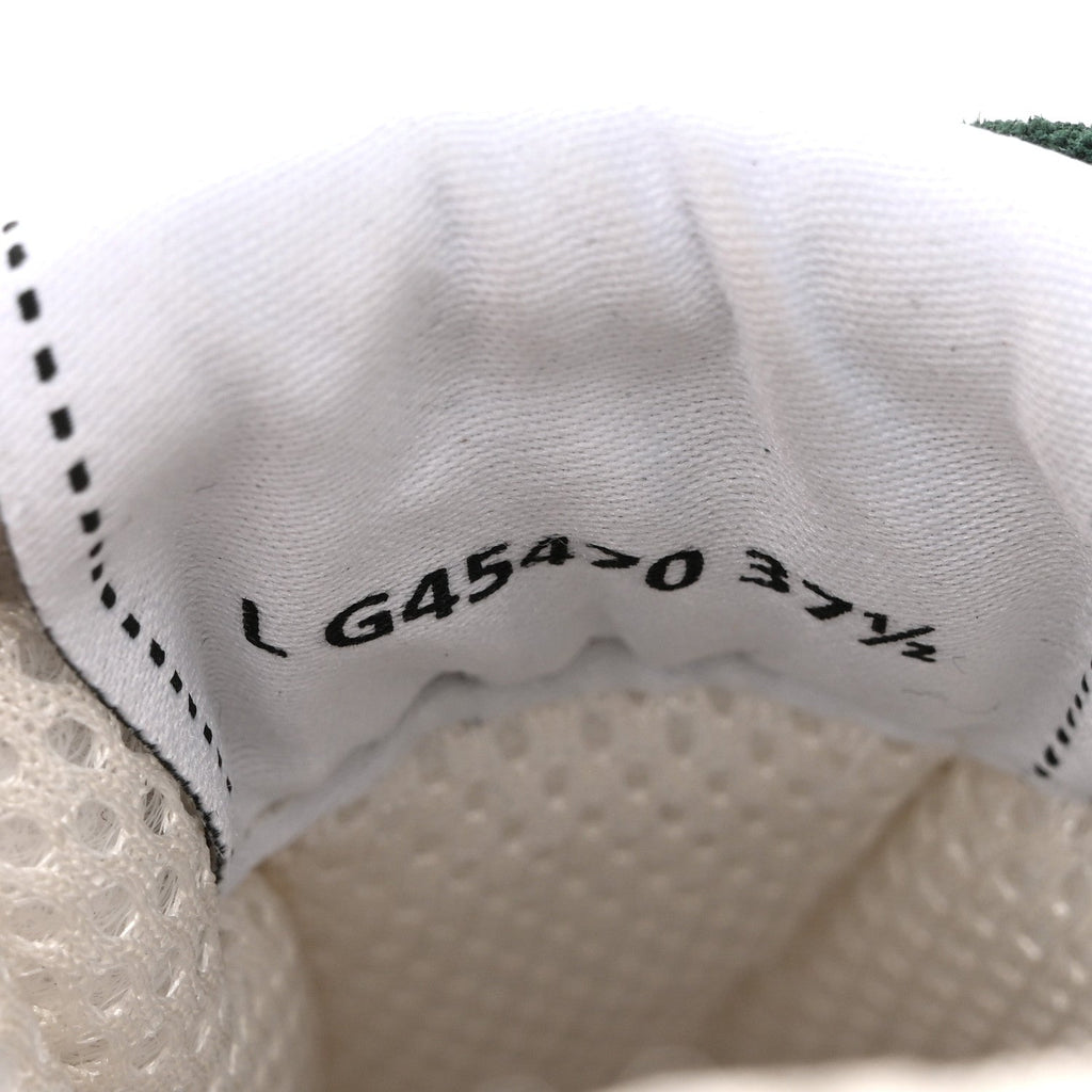 Calfskin Suede Calfskin Logo Womens Sneakers 37.5 White Dark Green