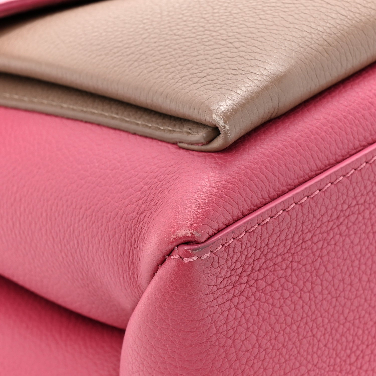 Louis Vuitton Soft Calfskin My Lockme Top Handle Lie De Vin Oxford Greige