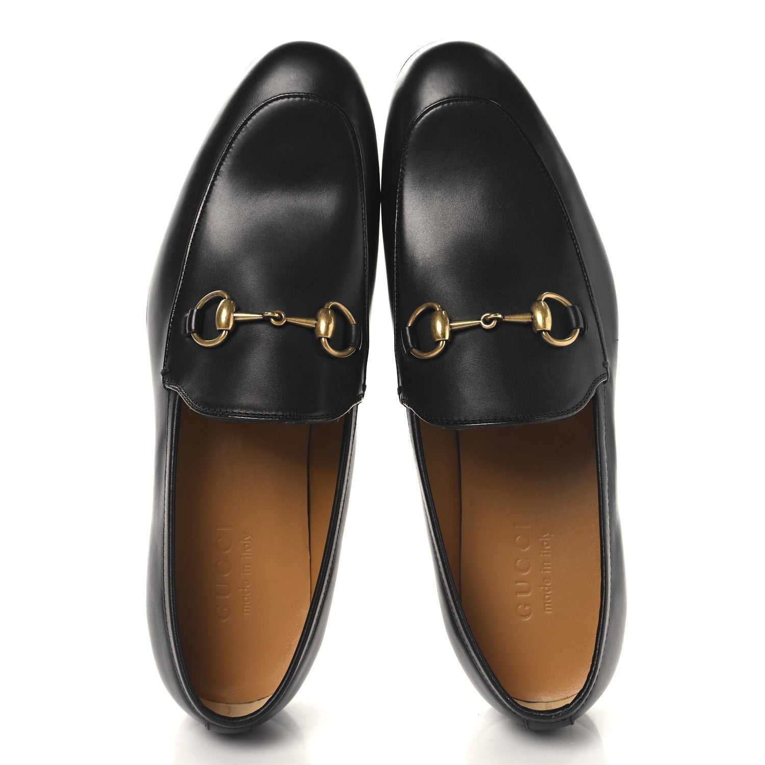 Gucci Calfskin Horsebit Mens Jordaan Loafers 7 Black
