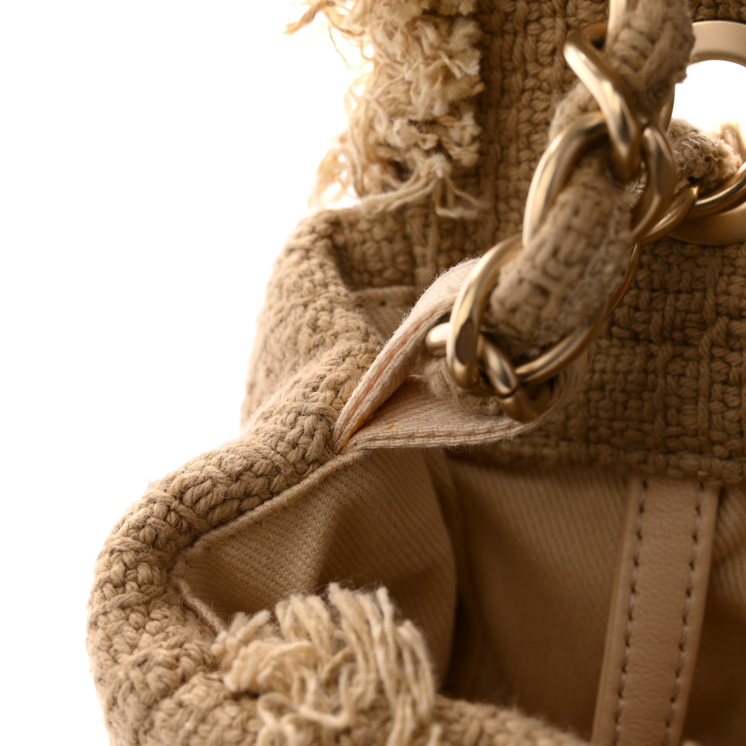 Chanel Tweed Nature Flap Dark Beige