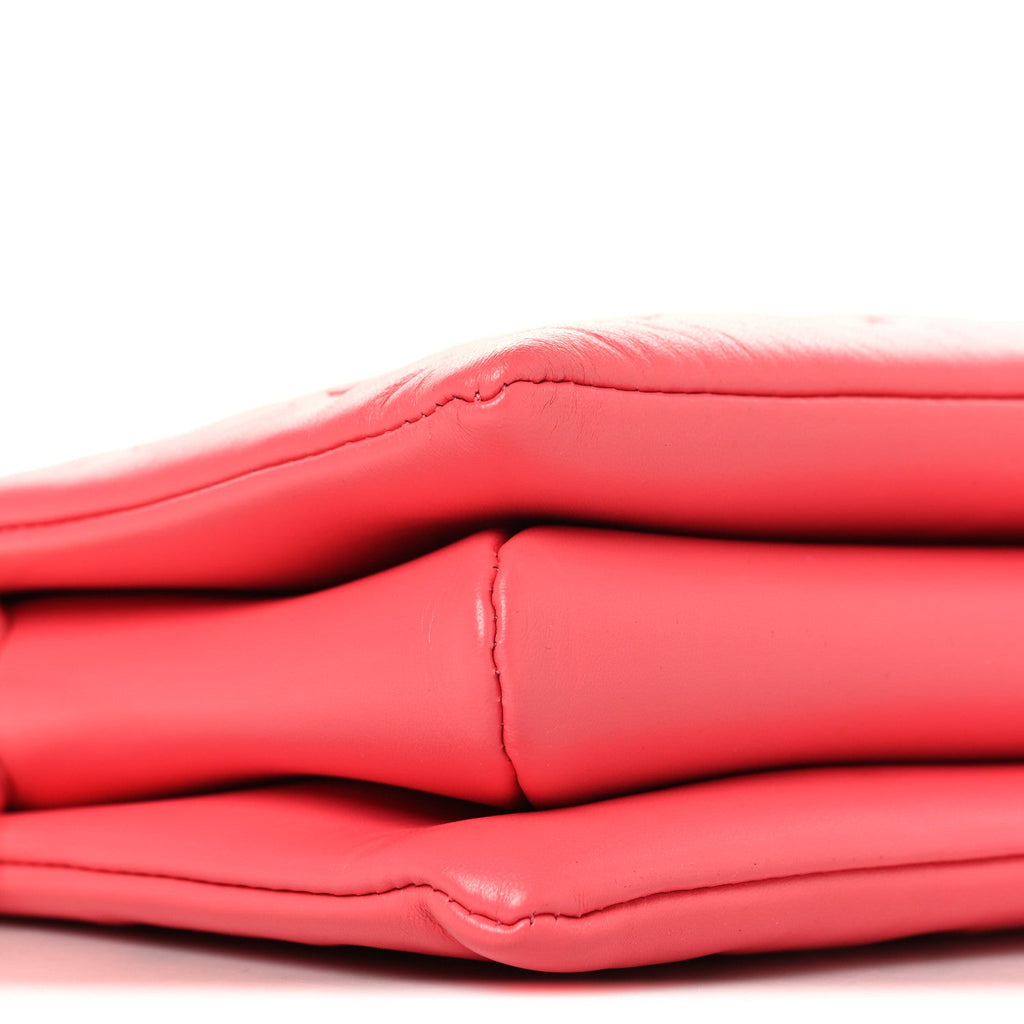 Louis Vuitton Lambskin Embossed Monogram Coussin PM Coral