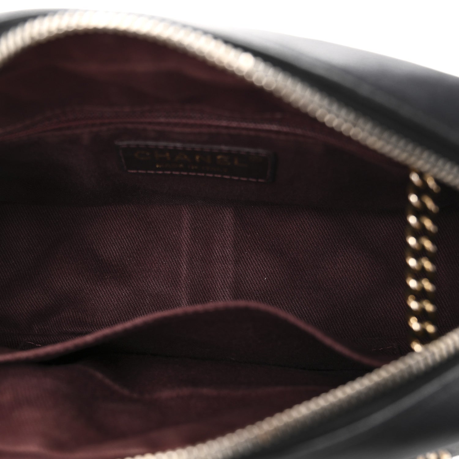 Chanel Sheepskin Quilted Trapezio Camera Case Black
