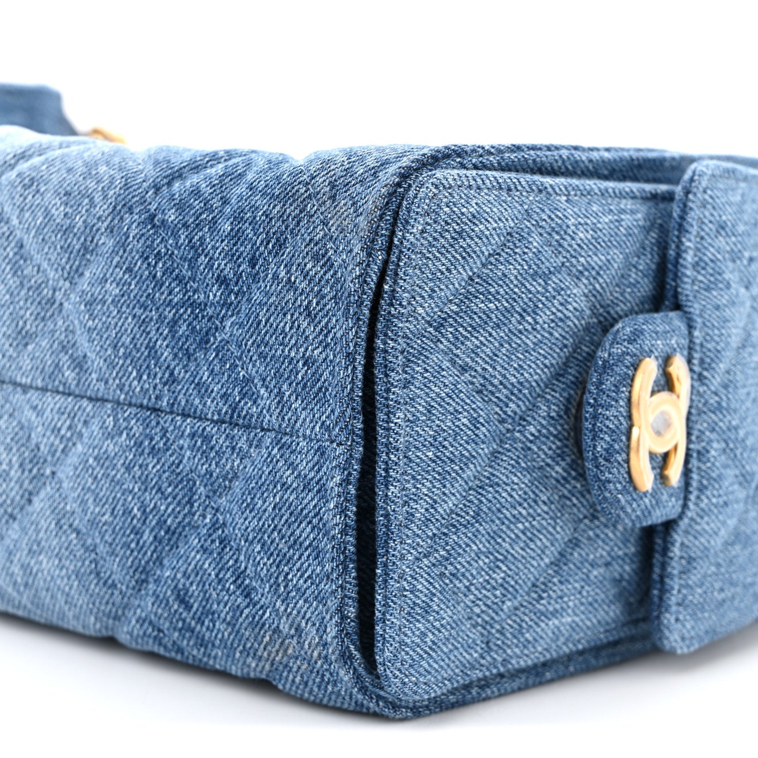 Chanel Washed Denim Quilted Mini Chanel 25 Handbag Blue