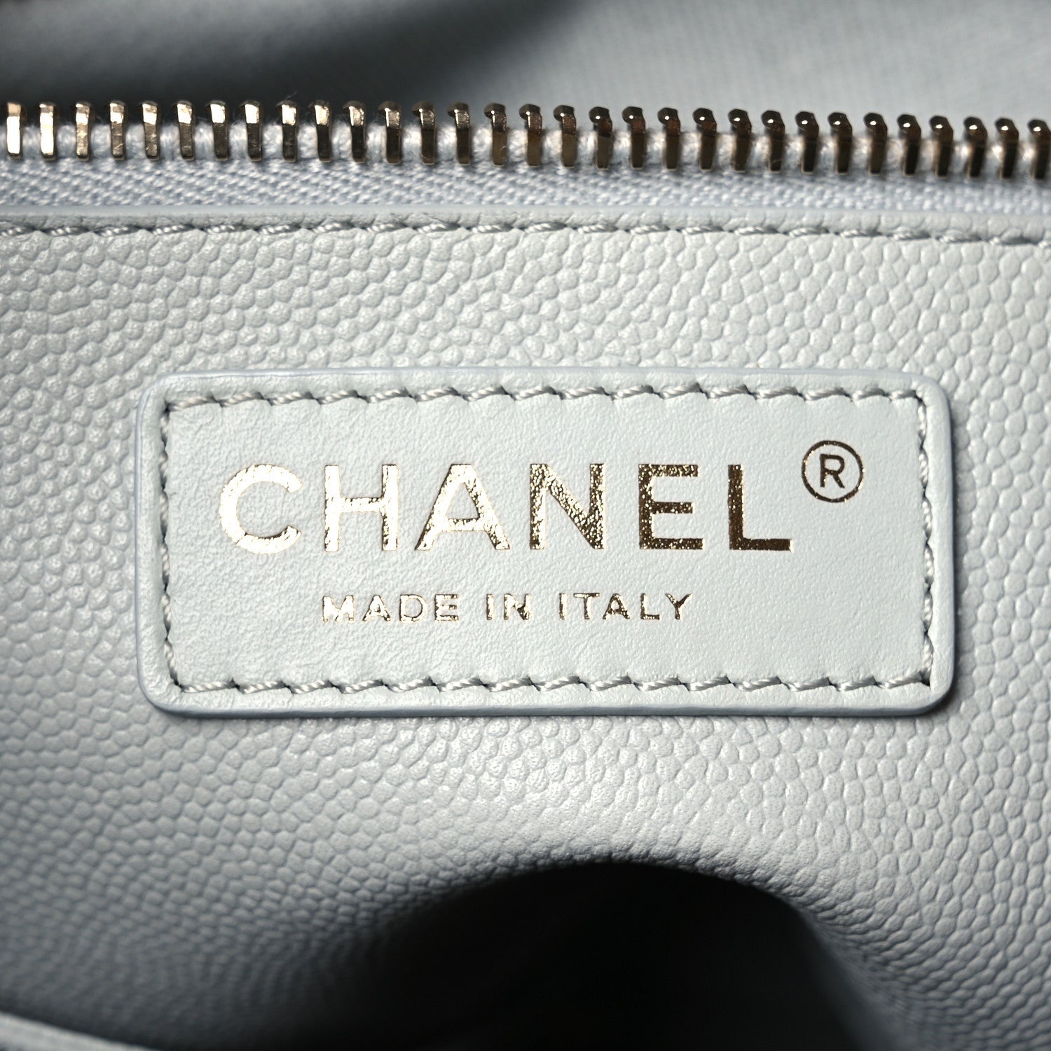 Chanel Caviar Quilted Shopping Tote Light Green