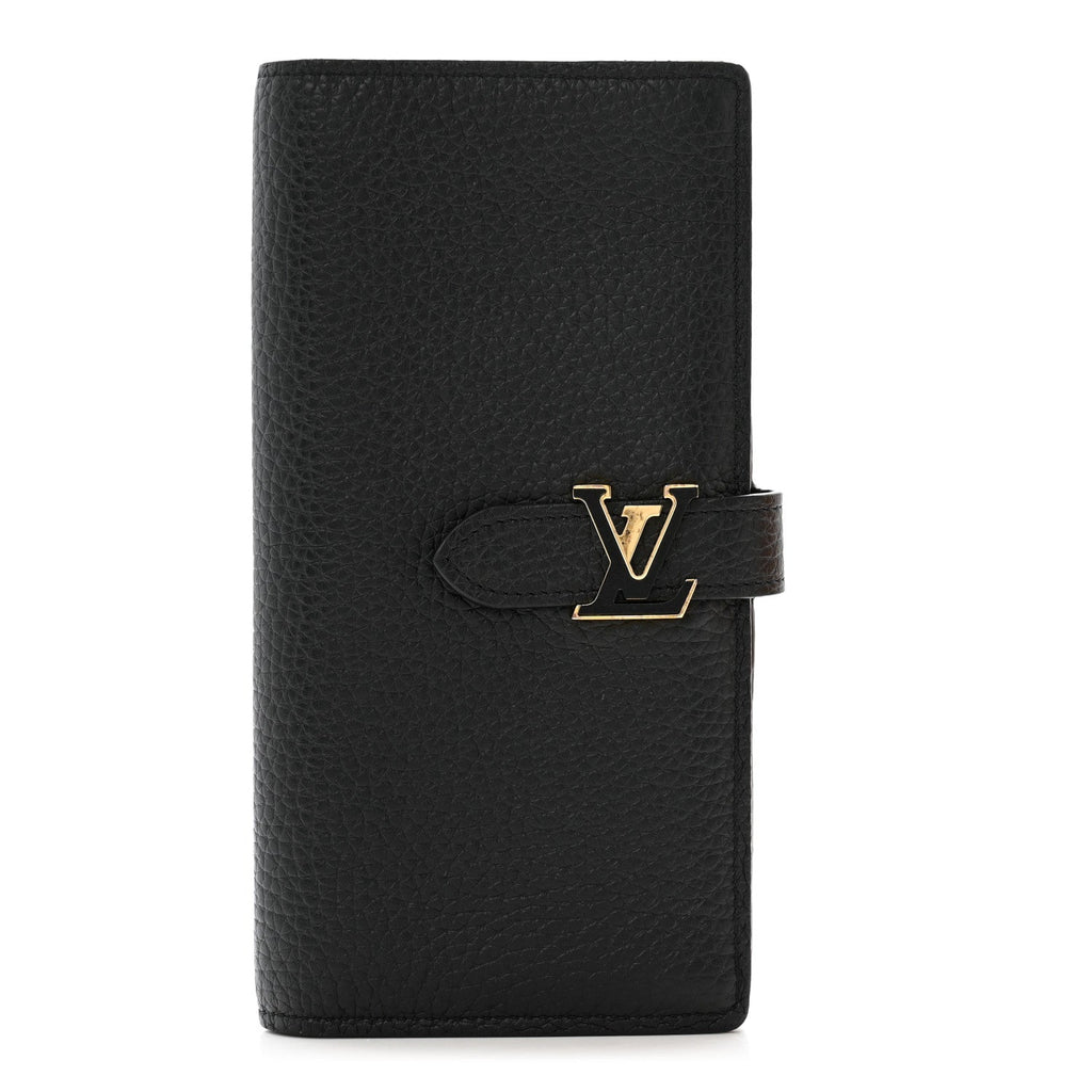 Louis Vuitton Taurillon LV Vertical Capucines Wallet Black Arizona