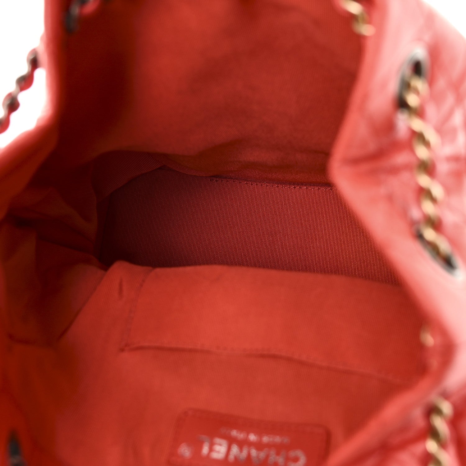Chanel Aged Calfskin Quilted Small Gabrielle Backpack Orange