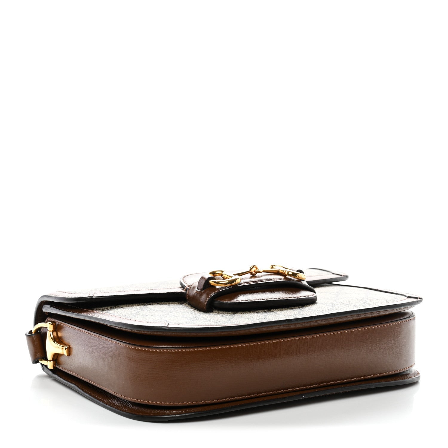 Gucci GG Supreme Monogram Horsebit 1955 Shoulder Bag Beige Brown Sugar