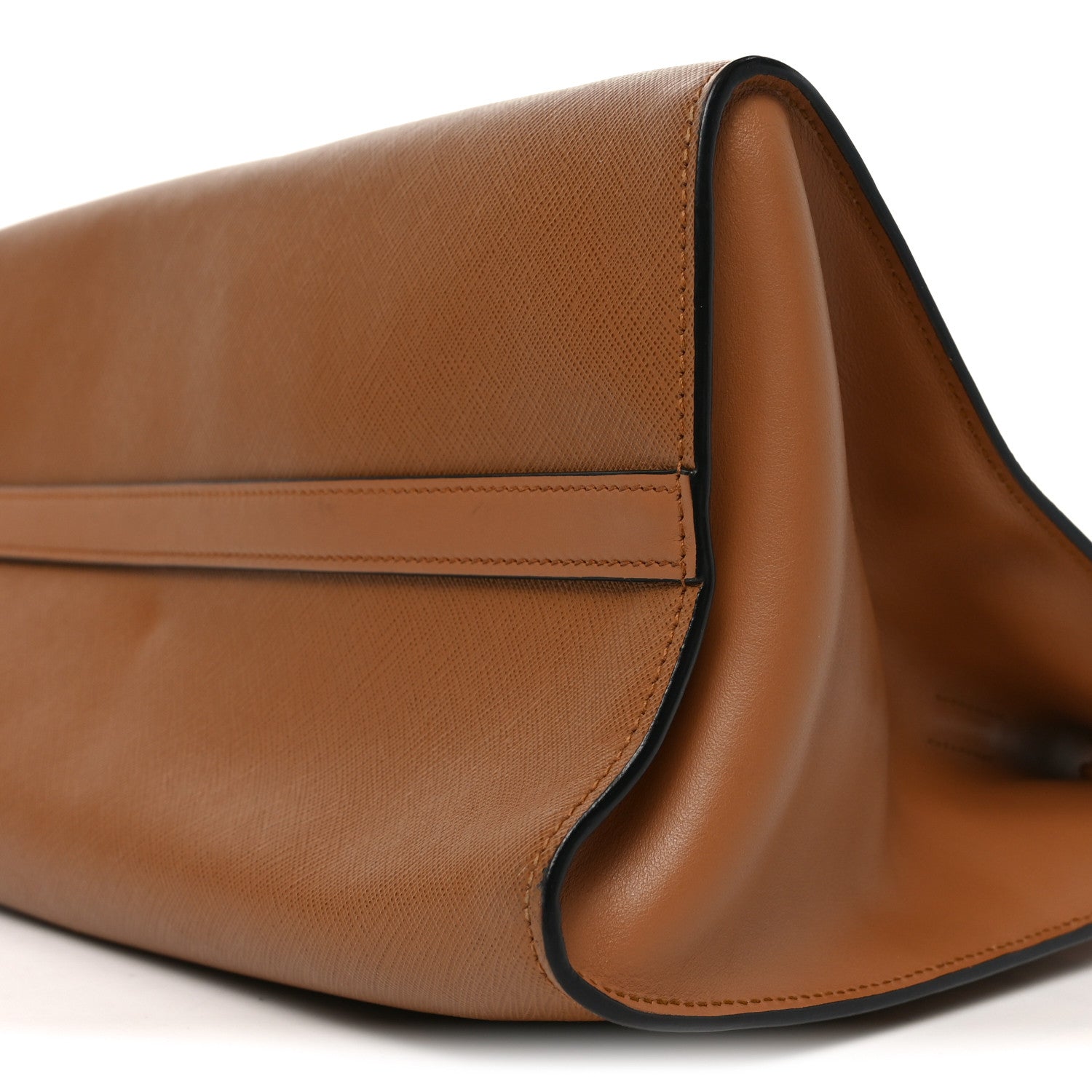 Prada Saffiano City Calf Medium Esplanade Tote Caramel