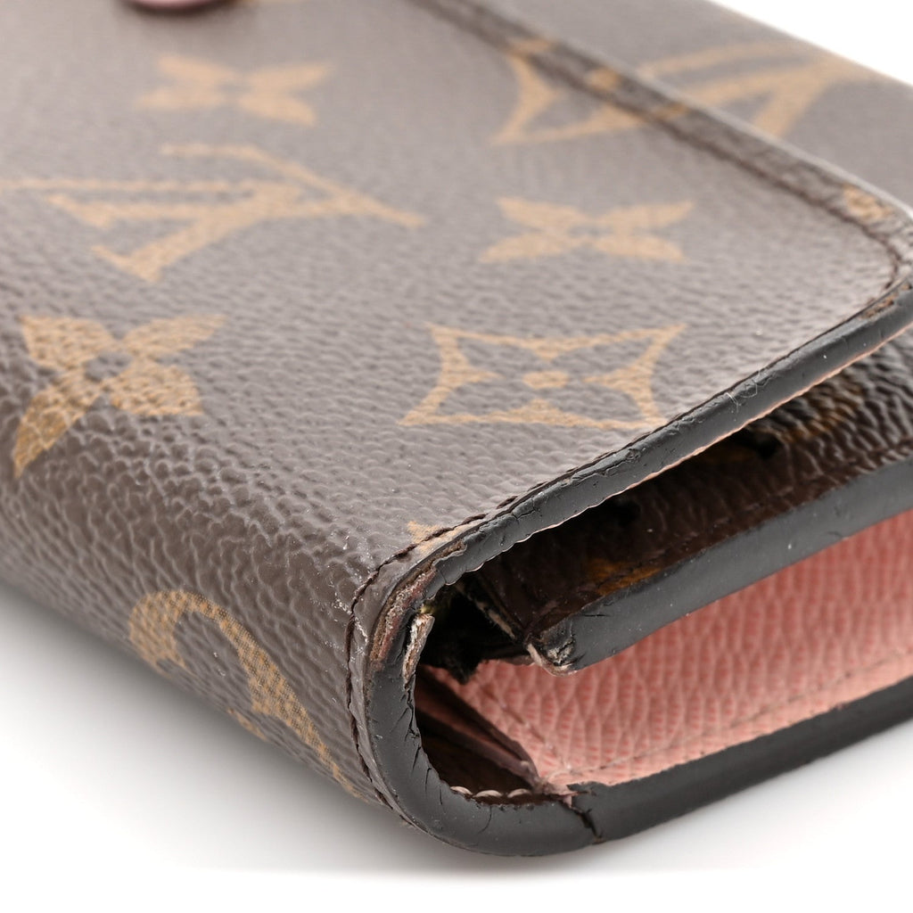Louis Vuitton Monogram Emilie Wallet Rose Ballerine