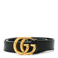 Gucci Calfskin Double G 80 32 Belt Black