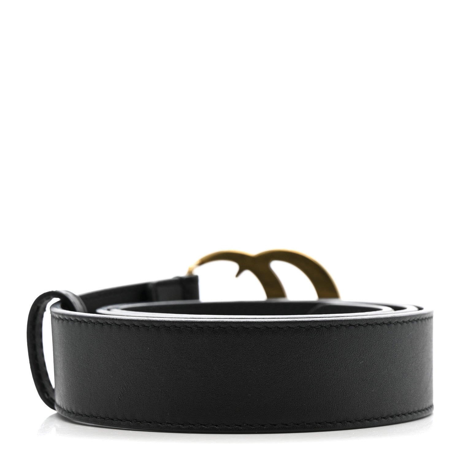 Gucci Calfskin Double G 30mm Belt 75 30 Black