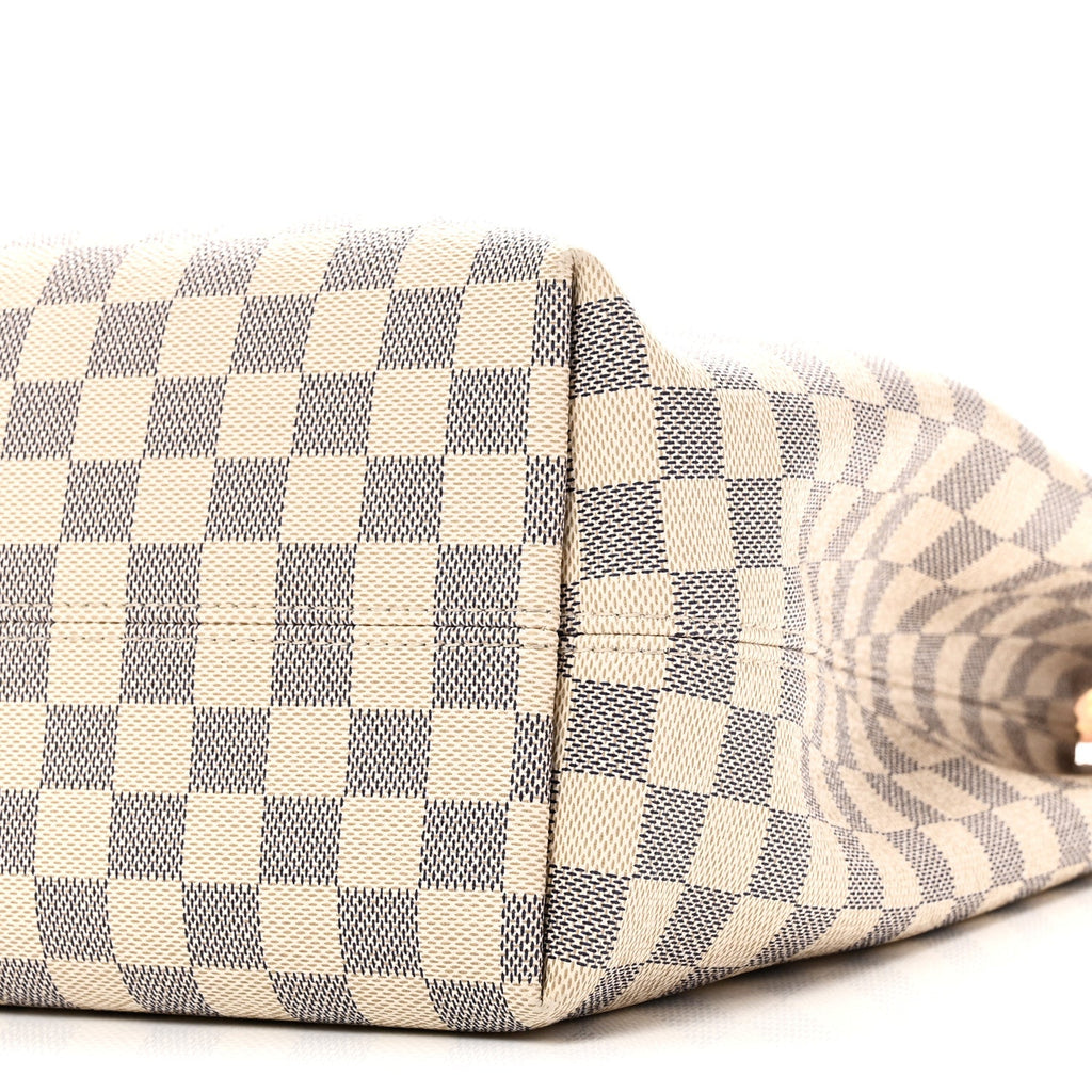 Louis Vuitton Damier Azur Graceful MM Rose Ballerine
