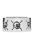 Gucci Sterling Silver GucciGhost Hamlet Skull Band Ring 47 4