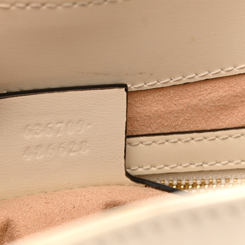 Gucci Boarded Dyana Lux Calfskin Small Jackie 1961 Hobo Mystic White