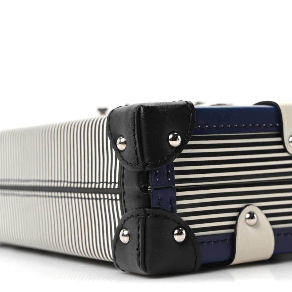 Louis Vuitton Calfskin Printed Petite Malle Blue