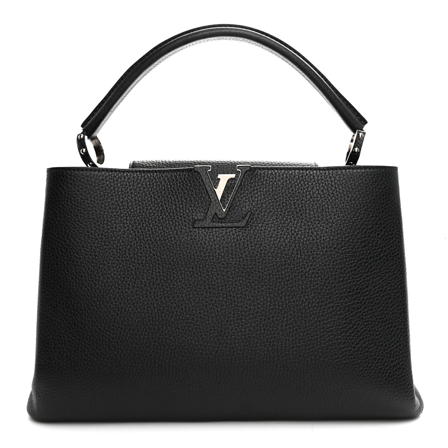 Louis Vuitton Taurillon Capucines MM Platino