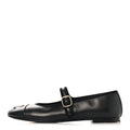 Lambskin Mary Jane Flats 38 Black