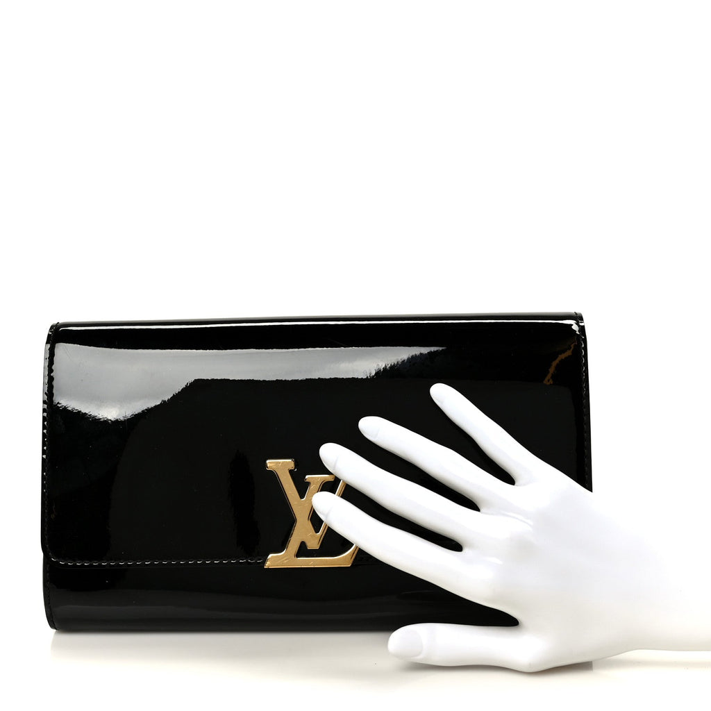 Louis Vuitton Patent Louise EW Clutch Black