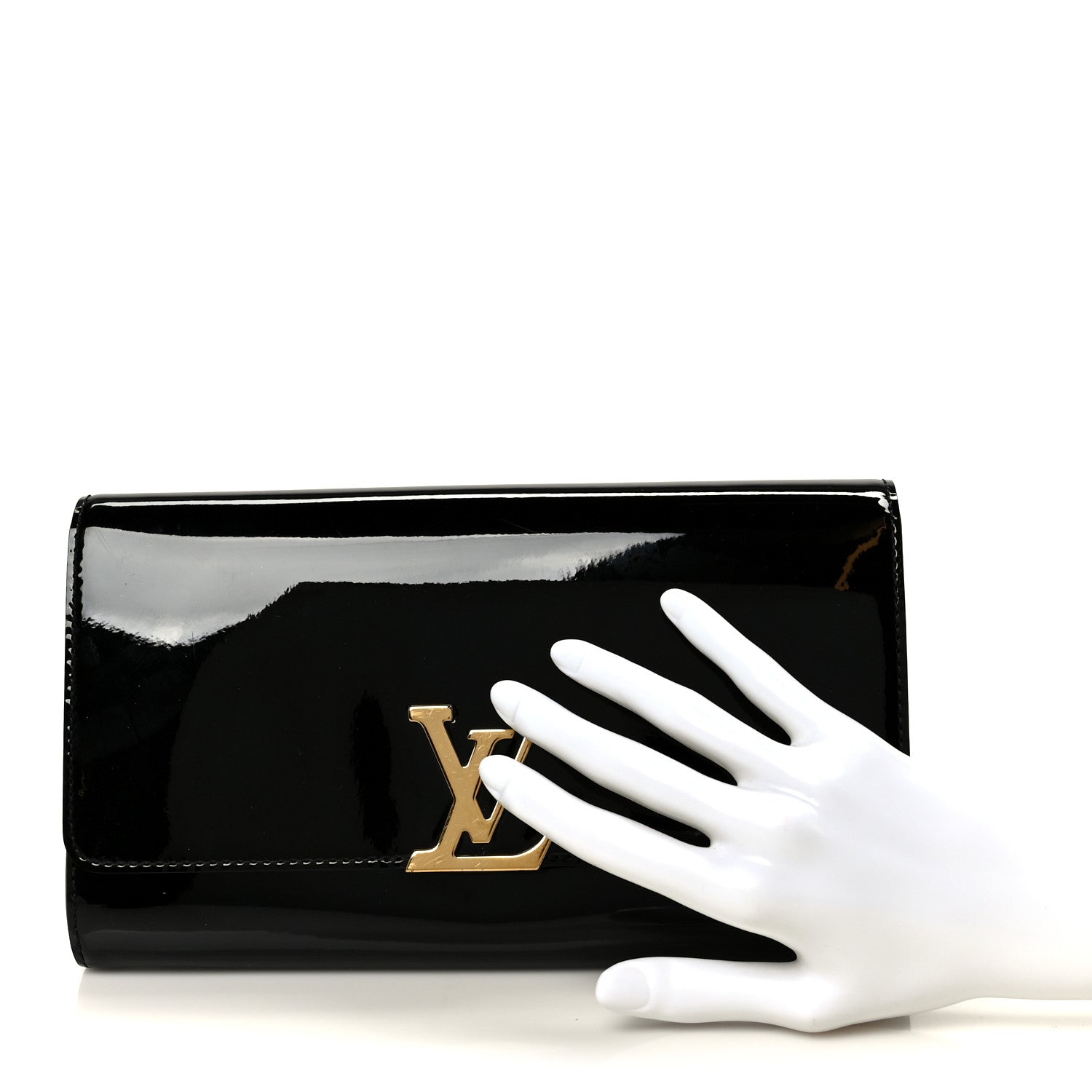 Louis Vuitton Patent Louise EW Clutch Black