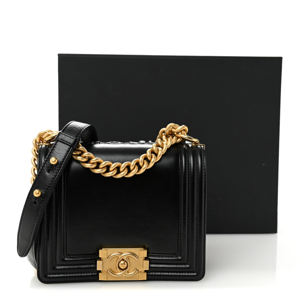 Chanel Calfskin Mini Boy Flap Black