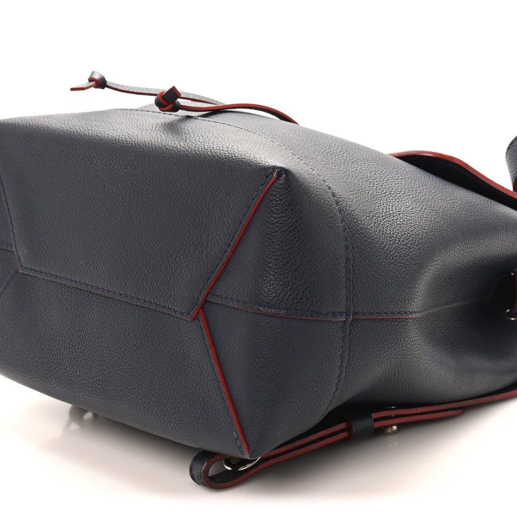 Louis Vuitton Soft Calfskin Lockme Backpack Marine Rouge