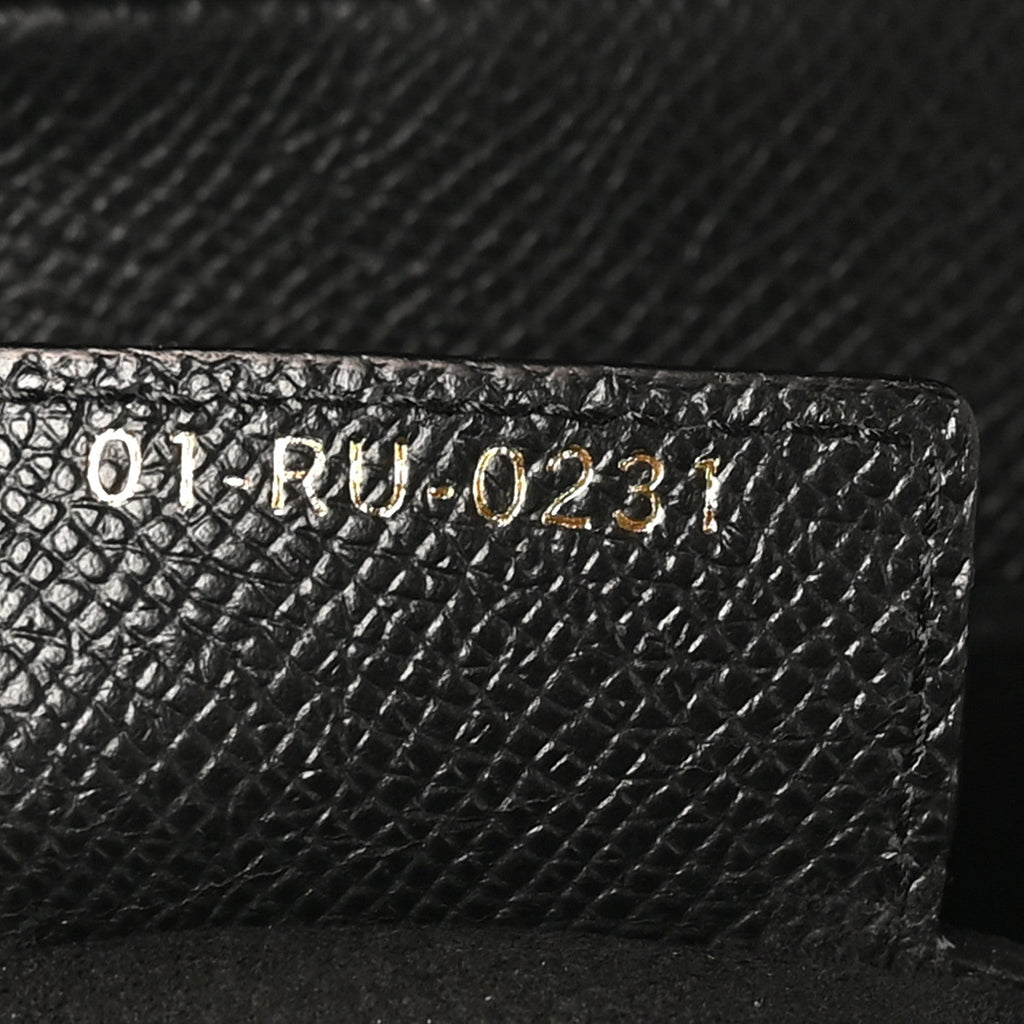 Christian Dior Grained Calfskin Saddle Bag Black