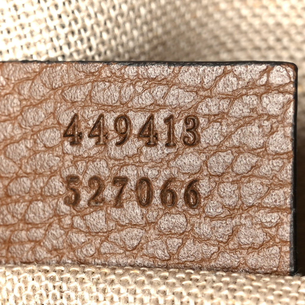 Gucci Monogram Mini Bree Messenger Bag Beige Tabacco