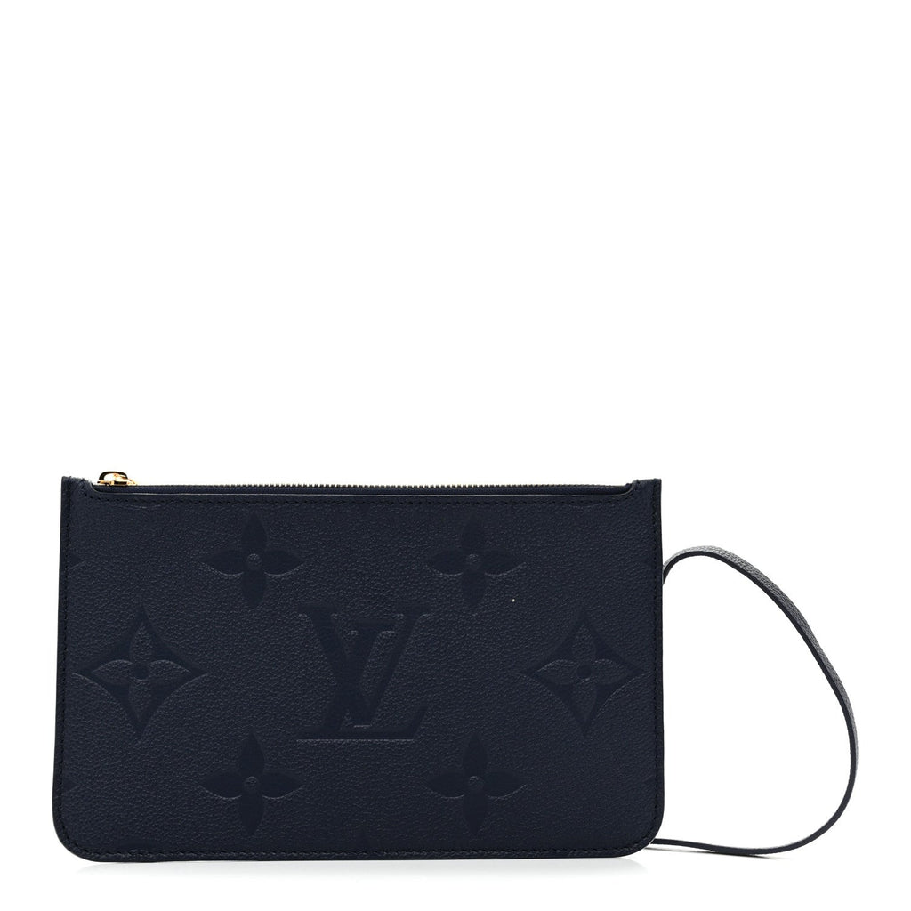 Louis Vuitton Empreinte Monogram Giant Neverfull MM Pochette Navy