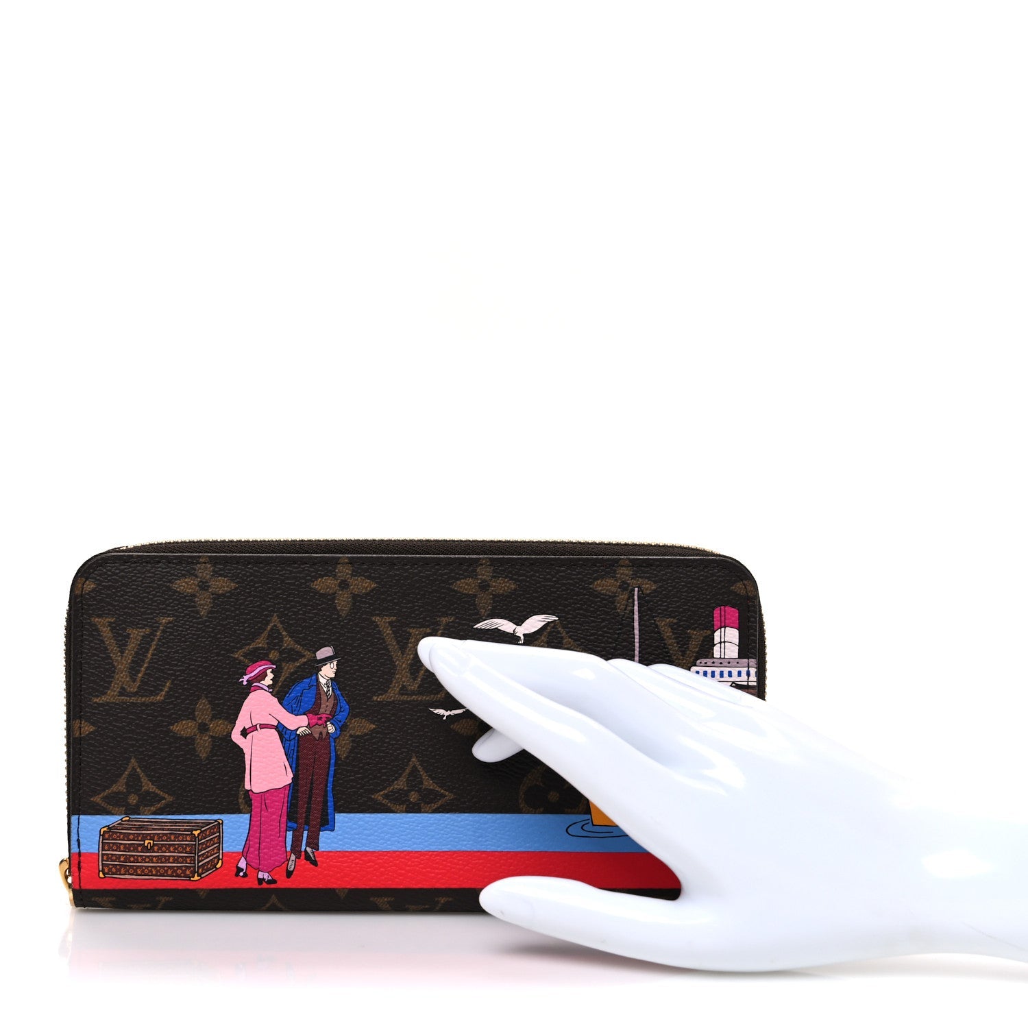 Louis Vuitton Monogram 2016 Christmas Animation Zippy Wallet Rouge