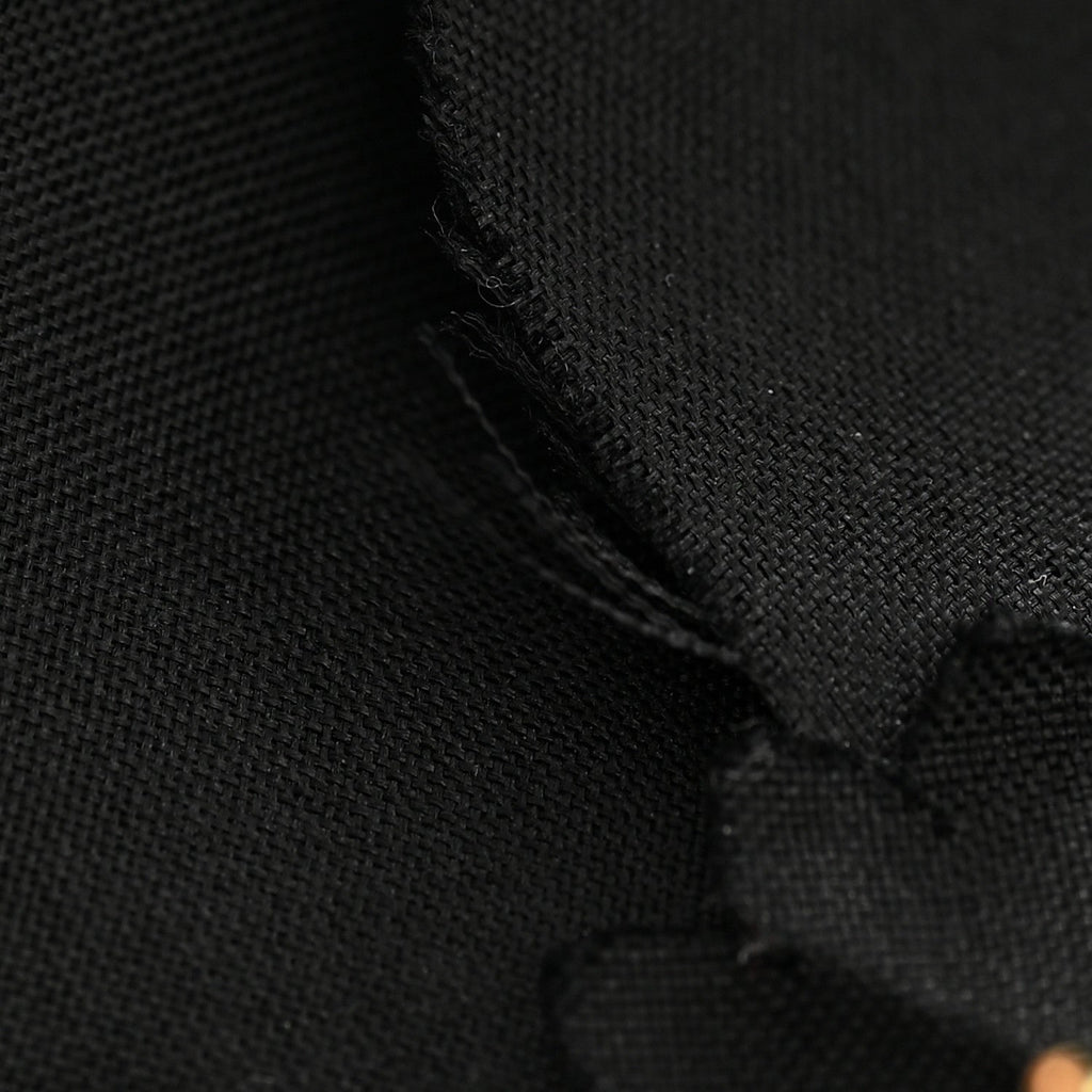 Fabric Camellia Brooch Black