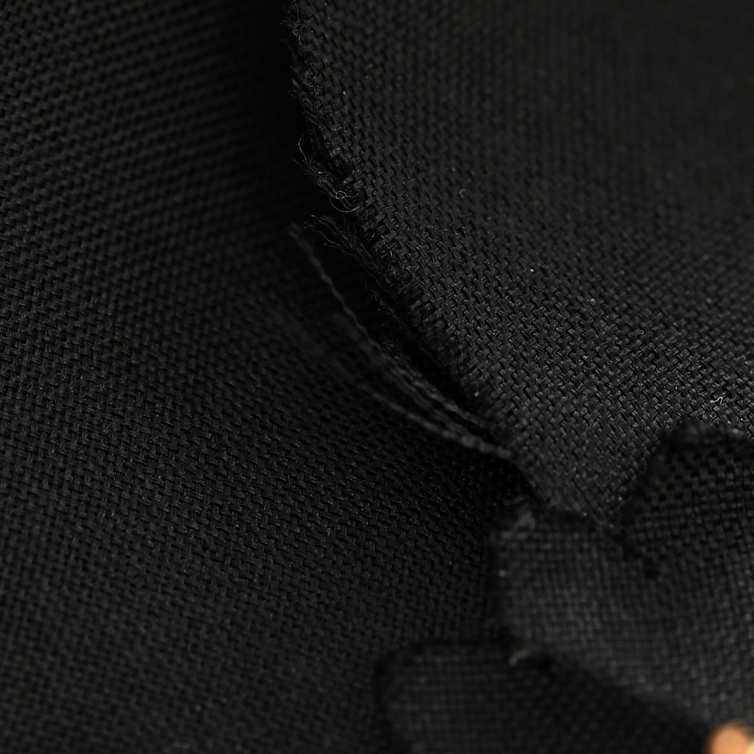 Fabric Camellia Brooch Black