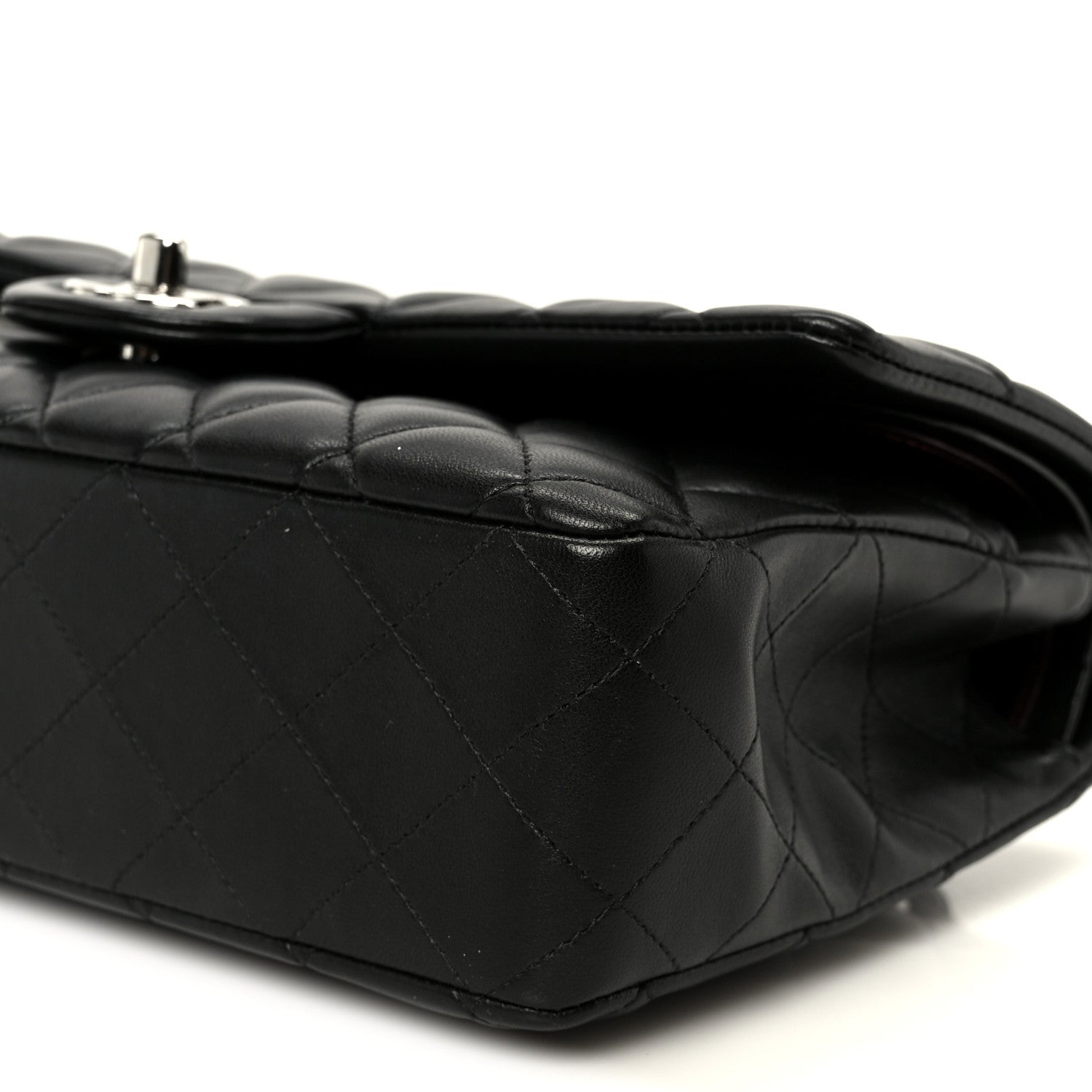 Chanel Lambskin Quilted Medium Double Flap Black