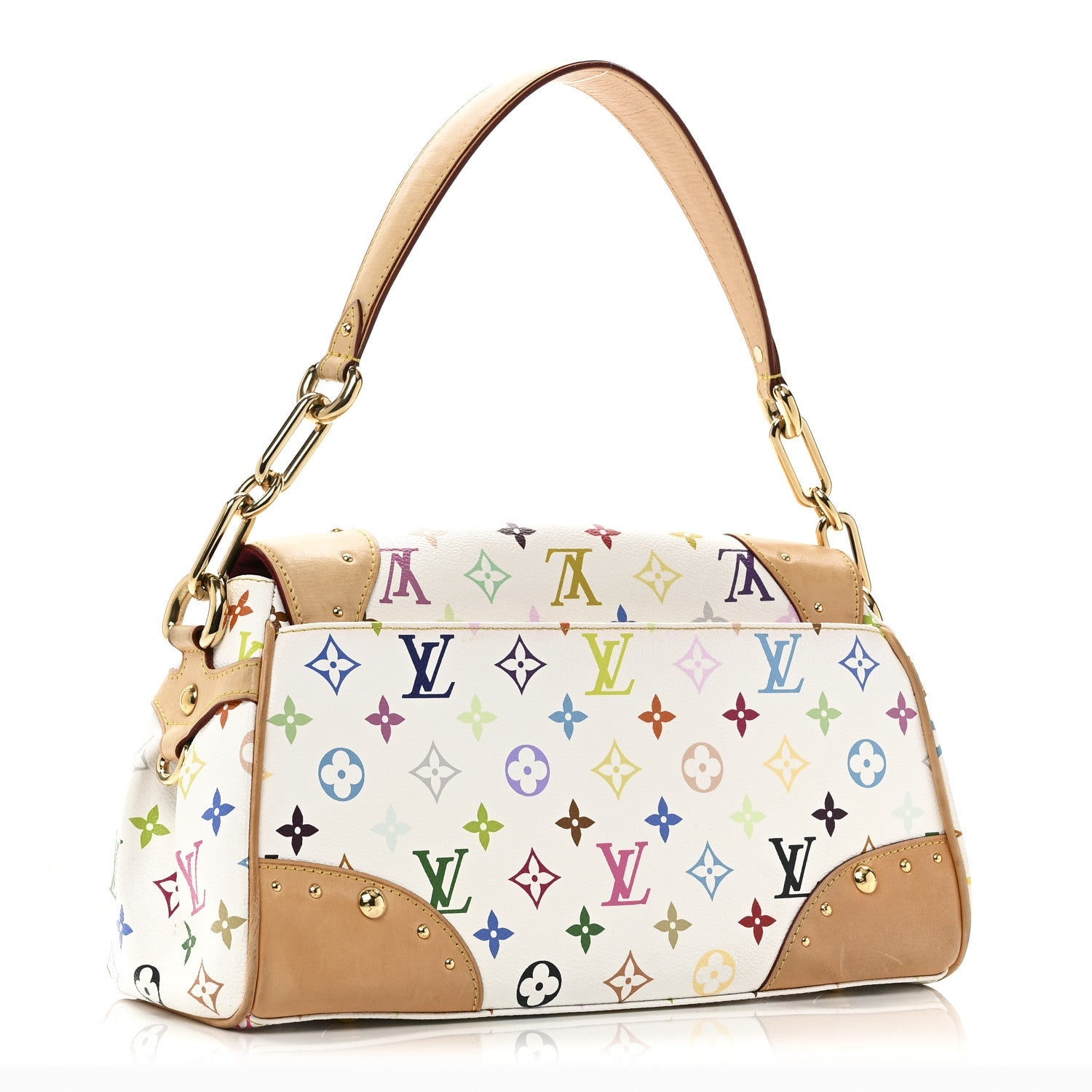 Louis Vuitton Monogram Multicolor Beverly MM White