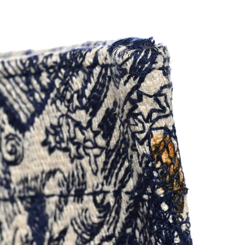 Christian Dior Canvas Embroidered Large Dioriviera Toile De Jouy Book Tote Blue