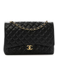 Chanel Caviar Quilted Maxi Double Flap Black