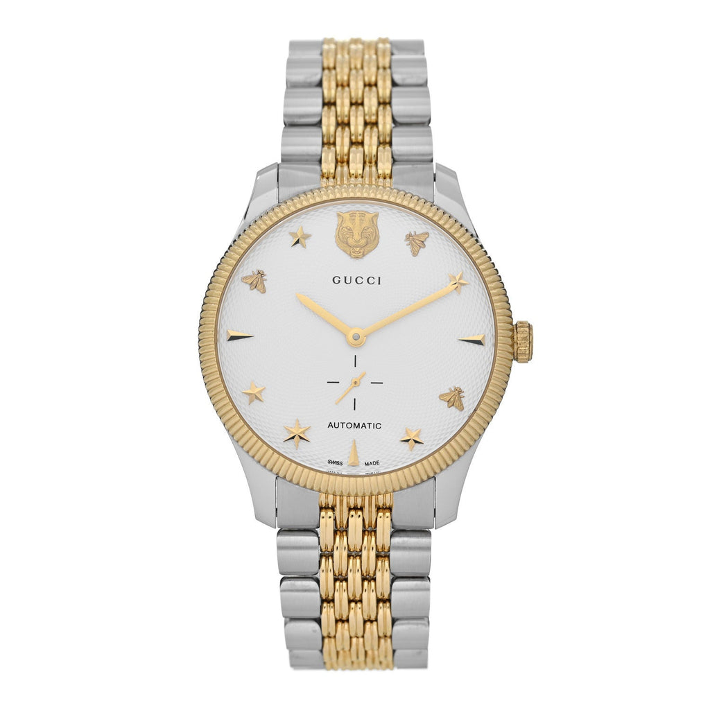 Gucci Stainless Steel 40mm G-Timeless Two Tone Charm Automatic Watch