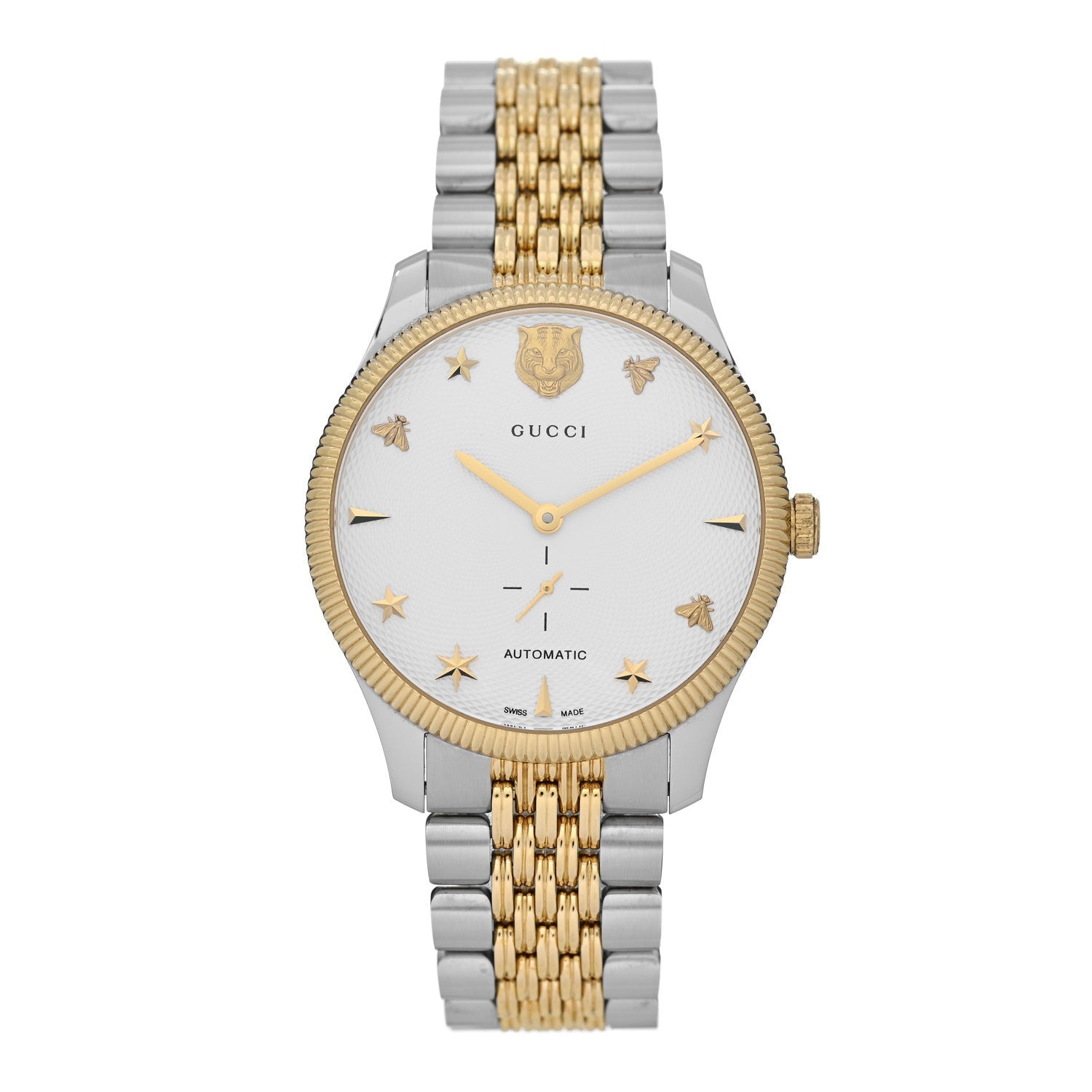 Gucci Stainless Steel 40mm G-Timeless Two Tone Charm Automatic Watch